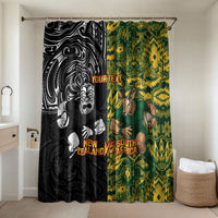 Custom New Zealand vs South Africa Bathroom Set Rugby Rivalry Two Nations One Battle LT9 Shower Curtain Only Multicolor - Polynesian Pride