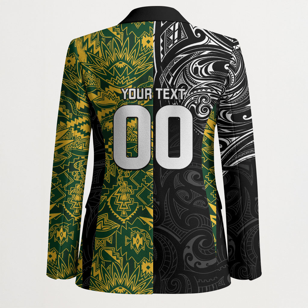 Custom New Zealand vs South Africa Blazer Rugby Rivalry Two Nations One Battle