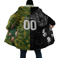 Custom New Zealand vs South Africa Cloak Rugby Rivalry Two Nations One Battle LT9 - Polynesian Pride