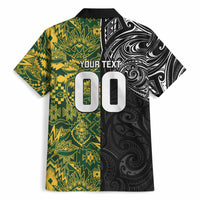 Custom New Zealand vs South Africa Hawaiian Shirt Rugby Rivalry Two Nations One Battle