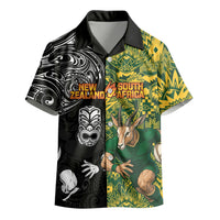 Custom New Zealand vs South Africa Kid Hawaiian Shirt Rugby Rivalry Two Nations One Battle