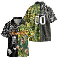 Custom New Zealand vs South Africa Kid Hawaiian Shirt Rugby Rivalry Two Nations One Battle