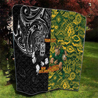 Custom New Zealand vs South Africa Quilt Rugby Rivalry Two Nations One Battle