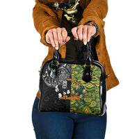 Custom New Zealand vs South Africa Shoulder Handbag Rugby Rivalry Two Nations One Battle