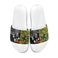 Custom New Zealand vs South Africa Slide Sandals Rugby Rivalry Two Nations One Battle