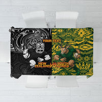 Custom New Zealand vs South Africa Tablecloth Rugby Rivalry Two Nations One Battle LT9 Multicolor - Polynesian Pride