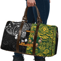 Custom New Zealand vs South Africa Travel Bag Rugby Rivalry Two Nations One Battle