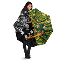 Custom New Zealand vs South Africa Umbrella Rugby Rivalry Two Nations One Battle LT9 - Polynesian Pride