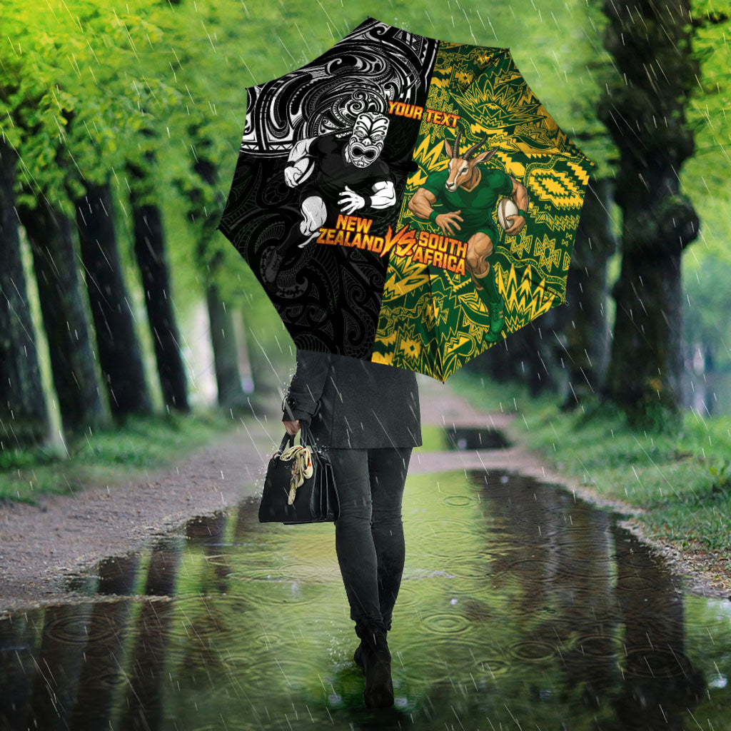 Custom New Zealand vs South Africa Umbrella Rugby Rivalry Two Nations One Battle LT9 - Polynesian Pride