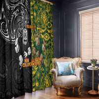 Custom New Zealand vs South Africa Window Curtain Rugby Rivalry Two Nations One Battle