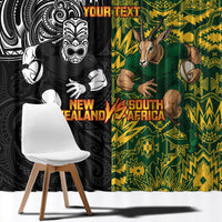 Custom New Zealand vs South Africa Window Curtain Rugby Rivalry Two Nations One Battle