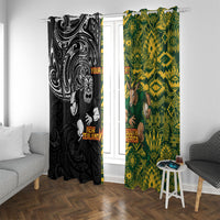 Custom New Zealand vs South Africa Window Curtain Rugby Rivalry Two Nations One Battle