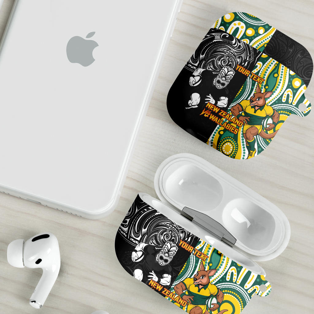 Custom Australia vs New Zealand AirPods Case Rugby Rivalry Two Nations One Battle