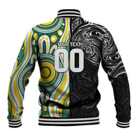 Custom Australia vs New Zealand Baseball Jacket Rugby Rivalry Two Nations One Battle
