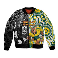 Custom Australia vs New Zealand Bomber Jacket Rugby Rivalry Two Nations One Battle
