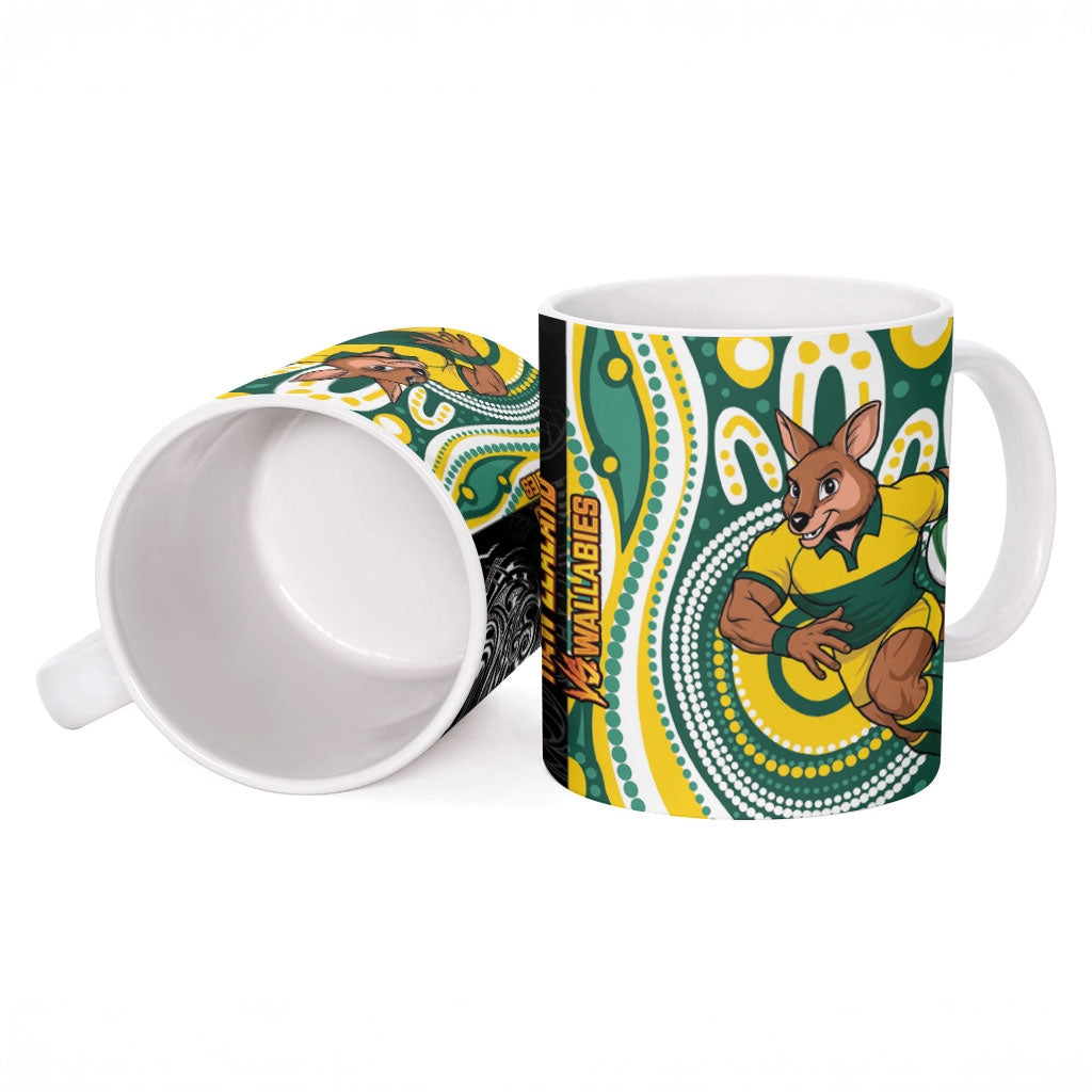 Australia vs New Zealand Ceramic Mug Rugby Rivalry Two Nations One Battle