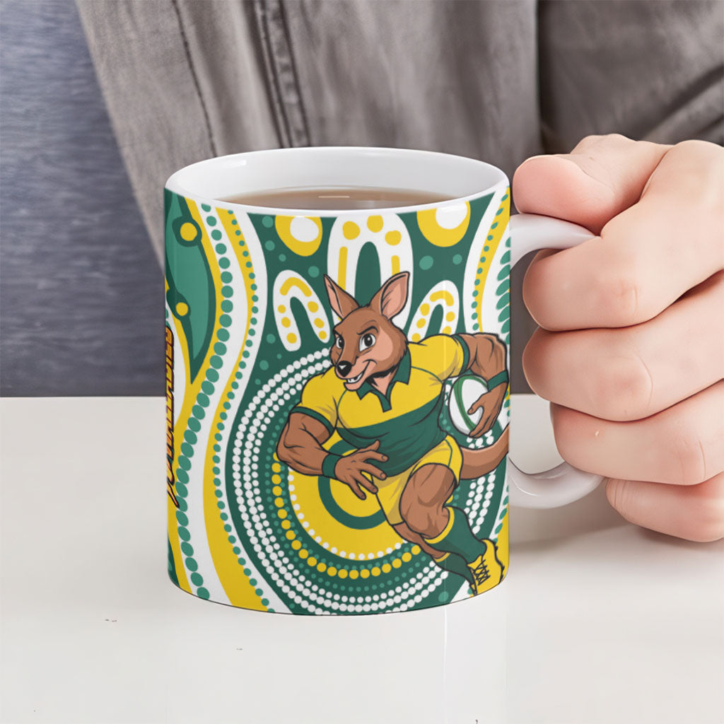 Australia vs New Zealand Ceramic Mug Rugby Rivalry Two Nations One Battle
