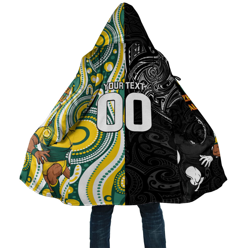 Custom Australia vs New Zealand Cloak Rugby Rivalry Two Nations One Battle LT9 Unisex Multicolor - Polynesian Pride