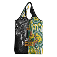 Custom Australia vs New Zealand Grocery Bag Rugby Rivalry Two Nations One Battle