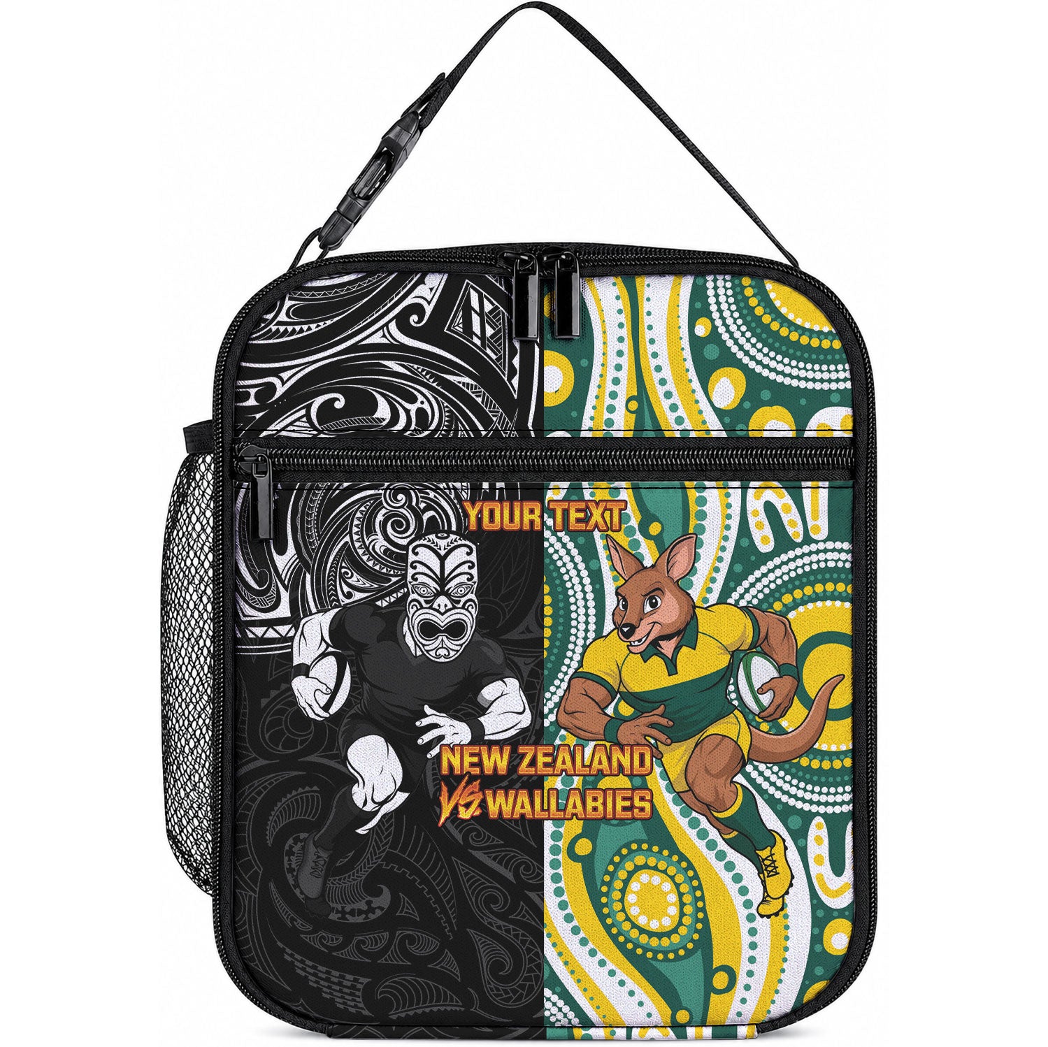 Custom Australia vs New Zealand Lunch Bag Rugby Rivalry Two Nations One Battle LT9 10.2 × 8.3 × 4.3 inch Multicolor - Polynesian Pride
