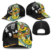Personalised Australia vs New Zealand Mesh Trucker Cap Rugby Rivalry Two Nations One Battle