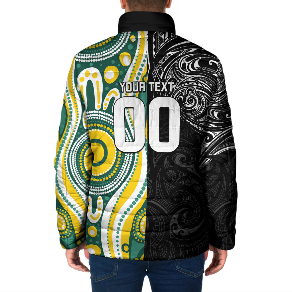 Custom Australia vs New Zealand Padded Jacket Rugby Rivalry Two Nations One Battle