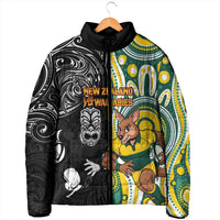 Custom Australia vs New Zealand Padded Jacket Rugby Rivalry Two Nations One Battle
