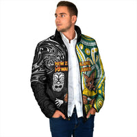 Custom Australia vs New Zealand Padded Jacket Rugby Rivalry Two Nations One Battle