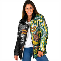 Custom Australia vs New Zealand Padded Jacket Rugby Rivalry Two Nations One Battle