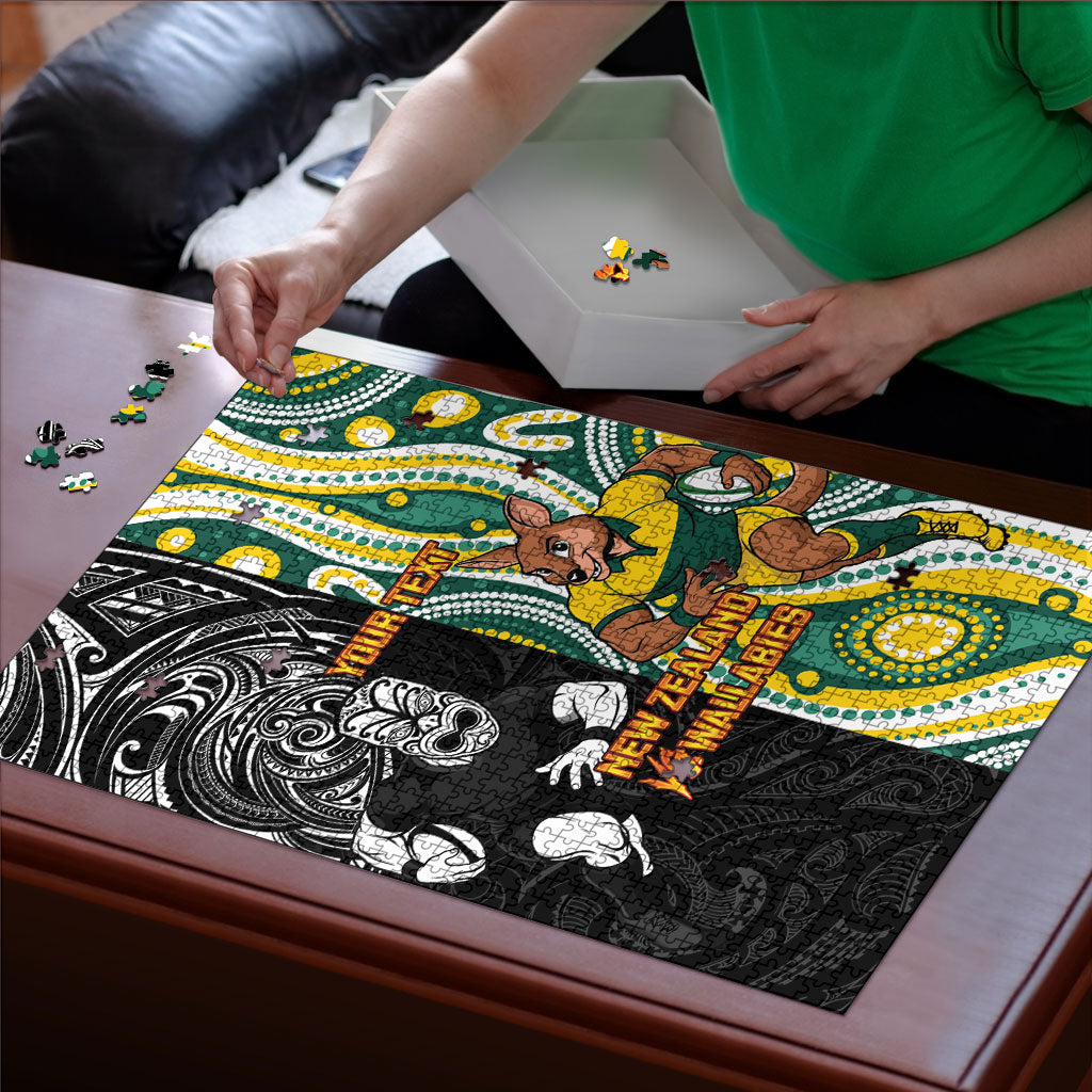 Custom Australia vs New Zealand Puzzle Rugby Rivalry Two Nations One Battle