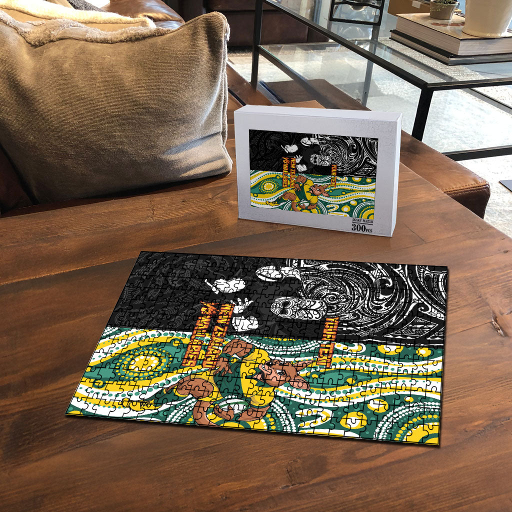 Custom Australia vs New Zealand Puzzle Rugby Rivalry Two Nations One Battle