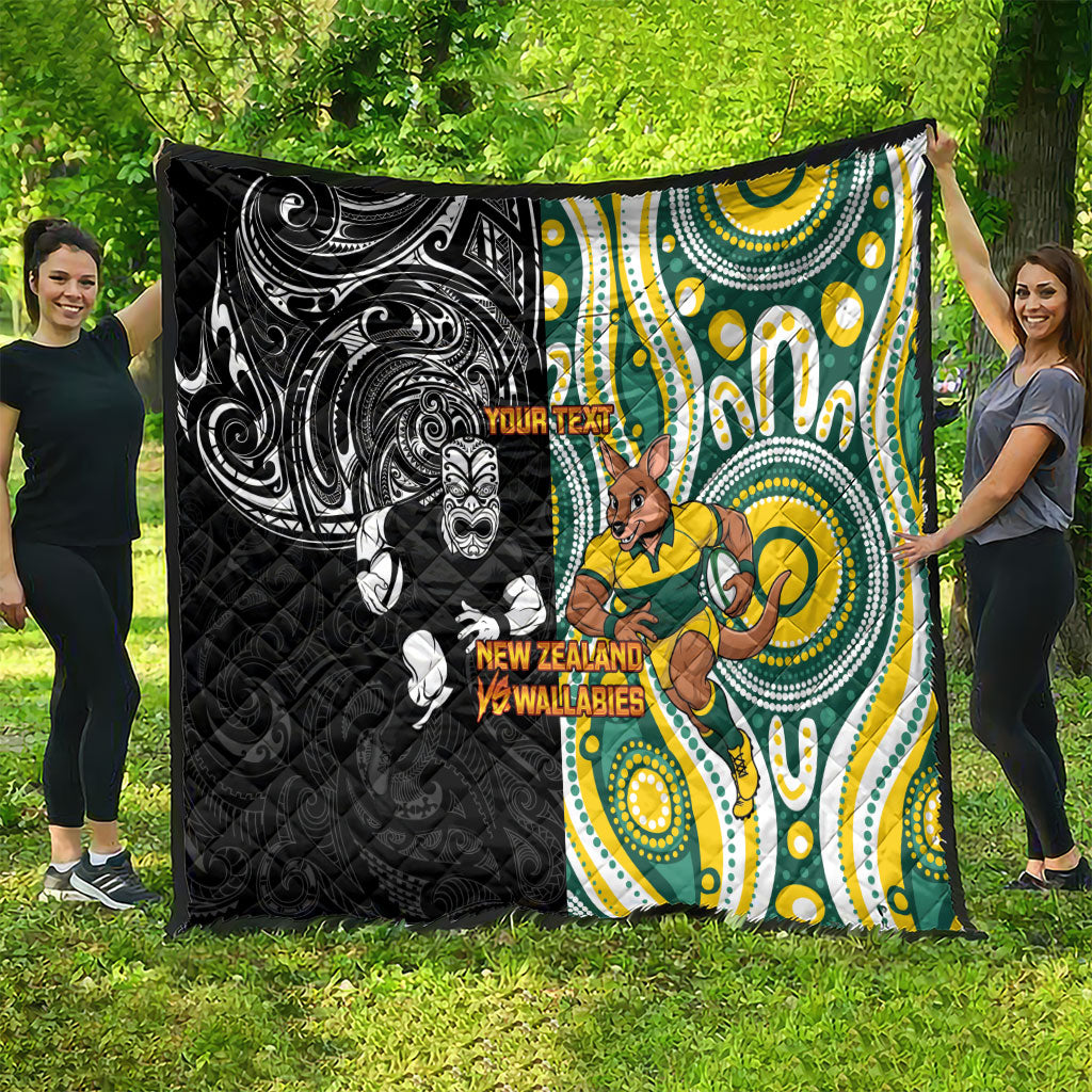 Custom Australia vs New Zealand Quilt Rugby Rivalry Two Nations One Battle LT9 - Polynesian Pride