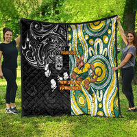 Custom Australia vs New Zealand Quilt Rugby Rivalry Two Nations One Battle LT9 - Polynesian Pride
