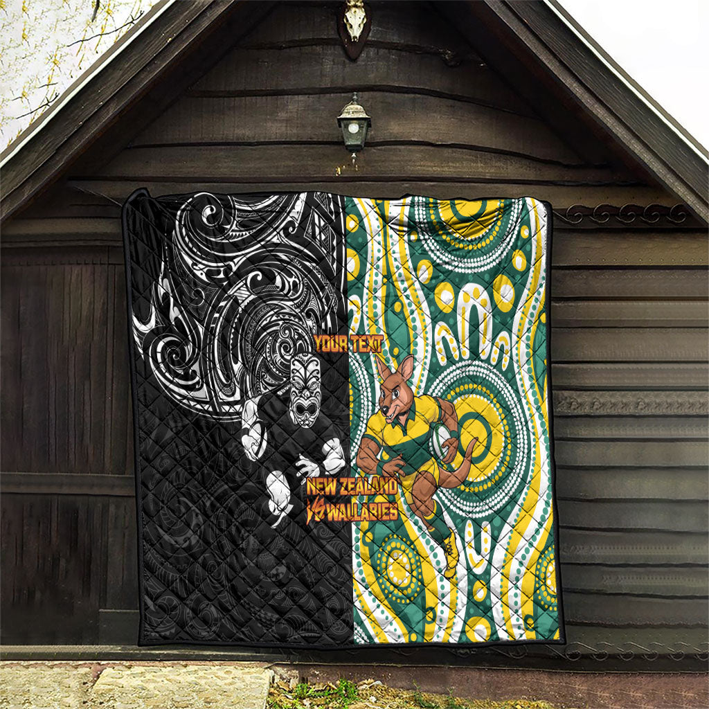 Custom Australia vs New Zealand Quilt Rugby Rivalry Two Nations One Battle LT9 - Polynesian Pride