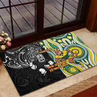 Custom Australia vs New Zealand Rubber Doormat Rugby Rivalry Two Nations One Battle LT9 - Polynesian Pride