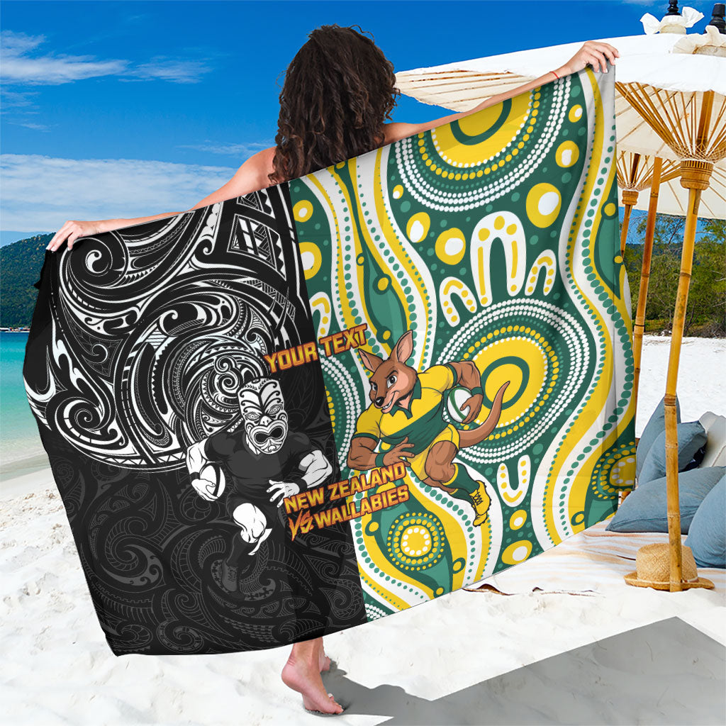 Custom Australia vs New Zealand Sarong Rugby Rivalry Two Nations One Battle LT9 One Size 44 x 66 inches Multicolor - Polynesian Pride