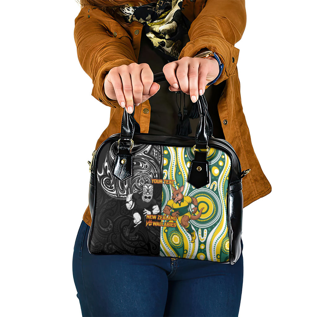 Custom Australia vs New Zealand Shoulder Handbag Rugby Rivalry Two Nations One Battle LT9 One Size Multicolor - Polynesian Pride