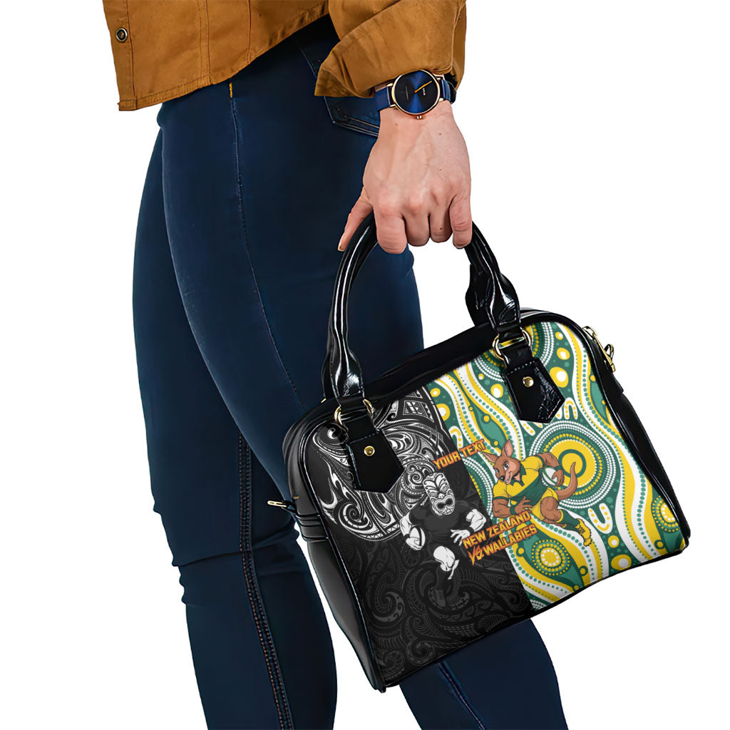 Custom Australia vs New Zealand Shoulder Handbag Rugby Rivalry Two Nations One Battle LT9 - Polynesian Pride