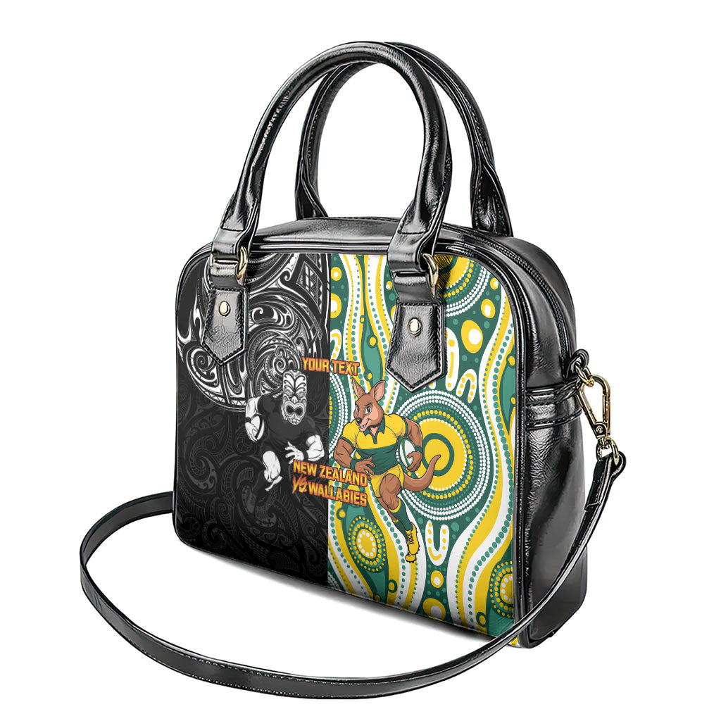 Custom Australia vs New Zealand Shoulder Handbag Rugby Rivalry Two Nations One Battle LT9 - Polynesian Pride
