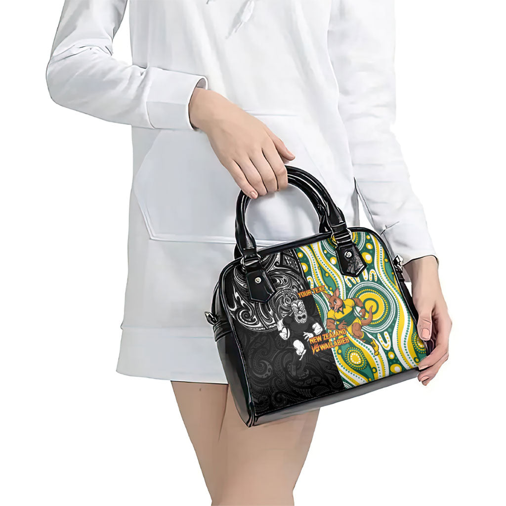 Custom Australia vs New Zealand Shoulder Handbag Rugby Rivalry Two Nations One Battle LT9 - Polynesian Pride