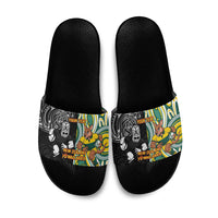 Custom Australia vs New Zealand Slide Sandals Rugby Rivalry Two Nations One Battle