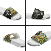 Custom Australia vs New Zealand Slide Sandals Rugby Rivalry Two Nations One Battle