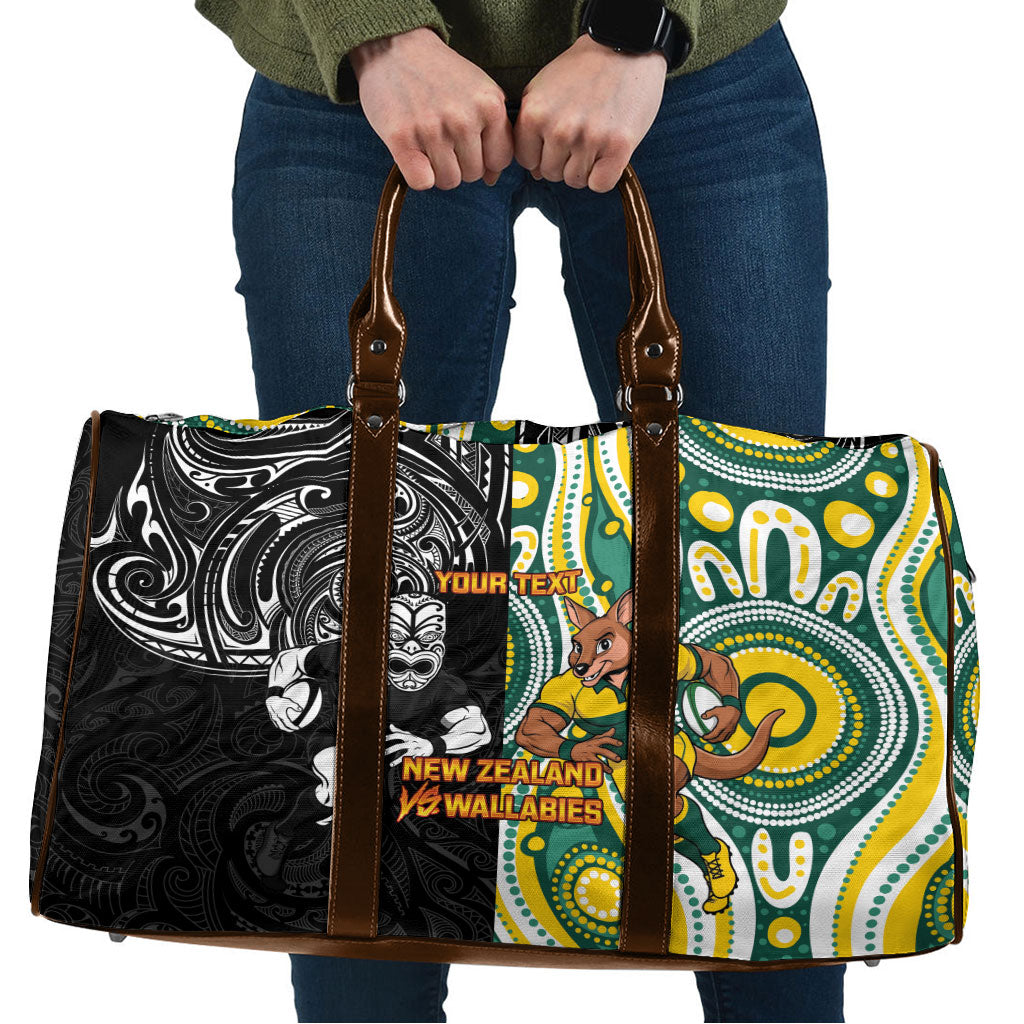 Custom Australia vs New Zealand Travel Bag Rugby Rivalry Two Nations One Battle LT9 Multicolor - Polynesian Pride
