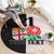 Custom Fiji England Rugby Round Carpet Tapa Pattern and Rose Flower World Cup 2023 LT9 - Polynesian Pride