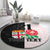 Custom Fiji England Rugby Round Carpet Tapa Pattern and Rose Flower World Cup 2023 LT9 - Polynesian Pride