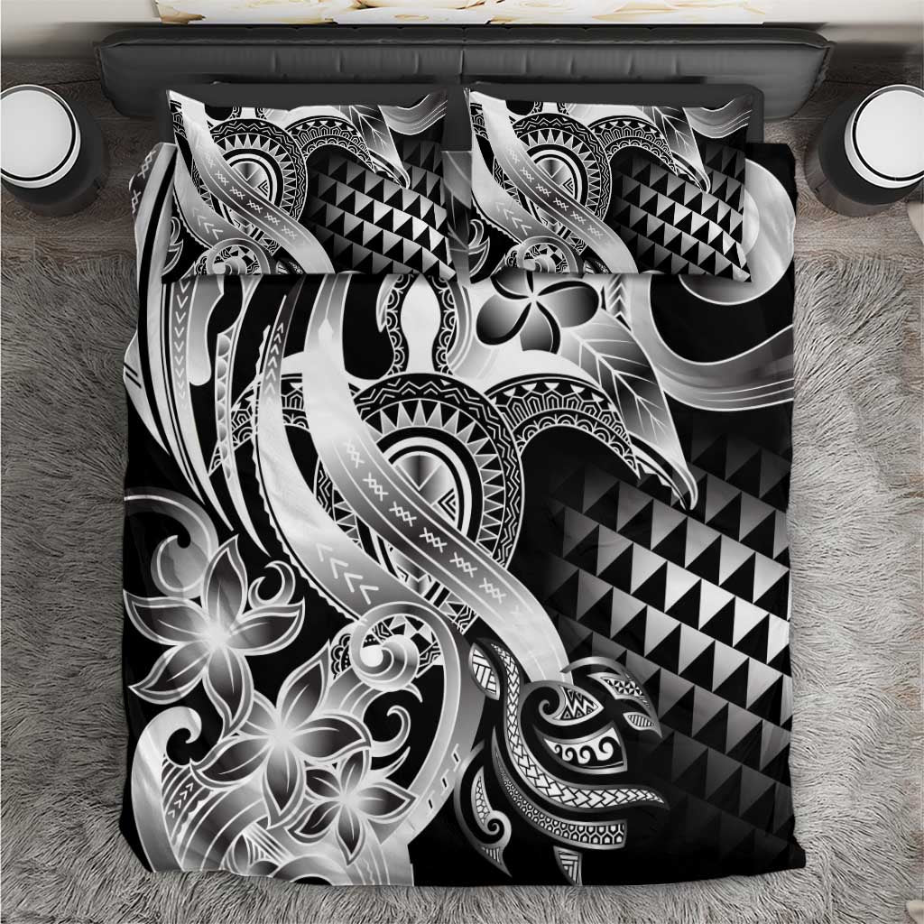 Aloha Black Tribal Honu Tattoo Bedding Set