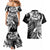 Aloha Black Tribal Honu Tattoo Couples Matching Mermaid Dress and Hawaiian Shirt