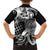 Aloha Black Tribal Honu Tattoo Family Matching Long Sleeve Bodycon Dress and Hawaiian Shirt
