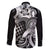 Aloha Black Tribal Honu Tattoo Family Matching Off The Shoulder Long Sleeve Dress and Hawaiian Shirt