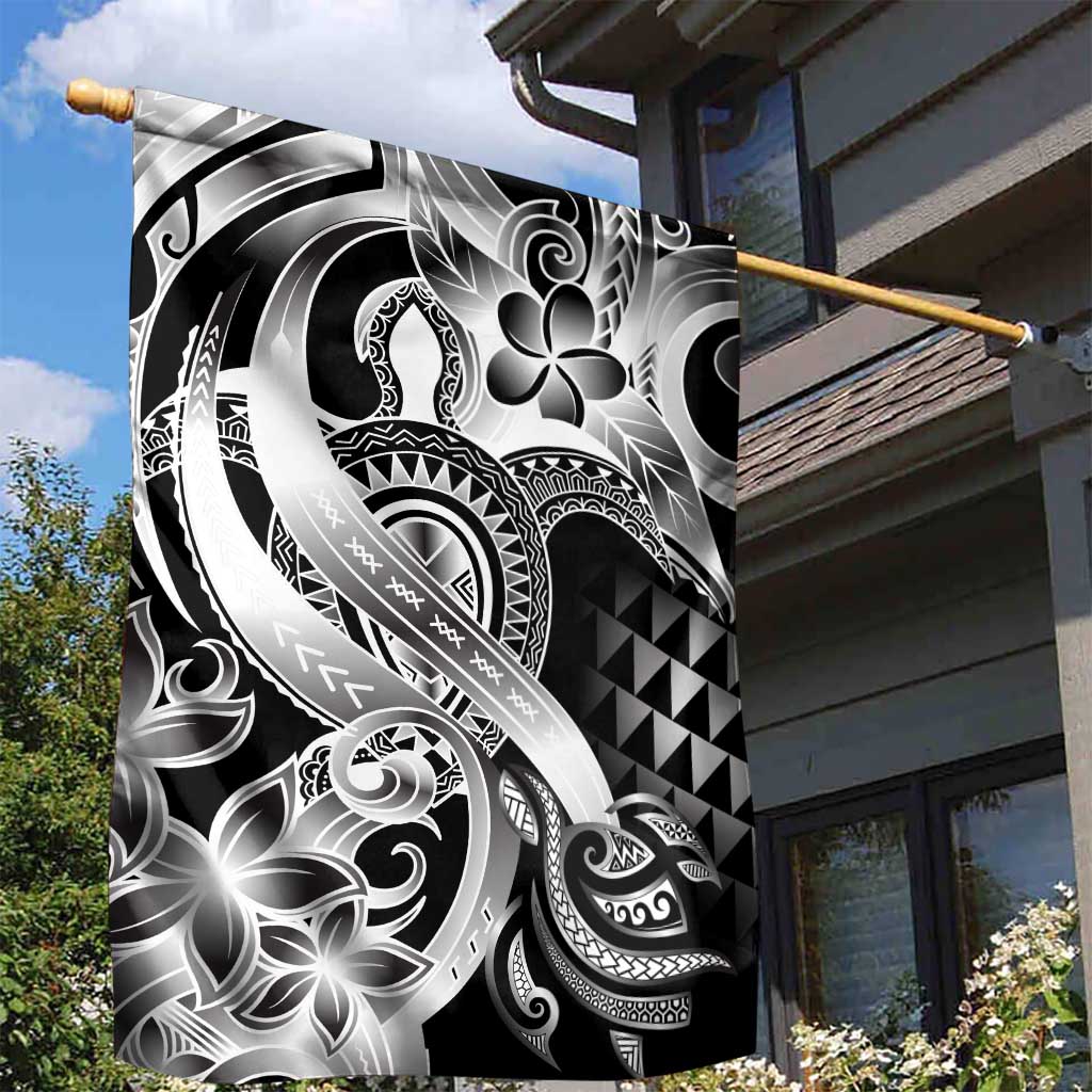 Aloha Black Tribal Honu Tattoo Garden Flag